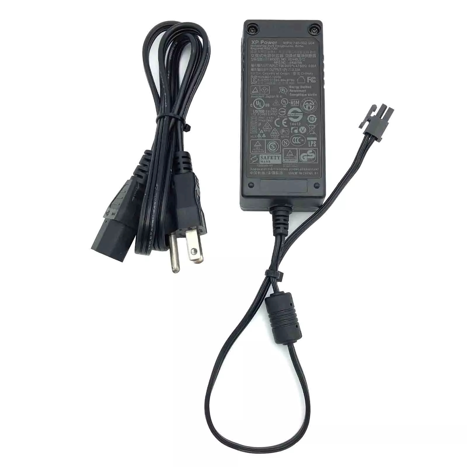 *Brand NEW*Genuine XP Power 12V 3.33A AC Adapter VEH40US12 Power Supply 740-032-504 2Pin - Click Image to Close
